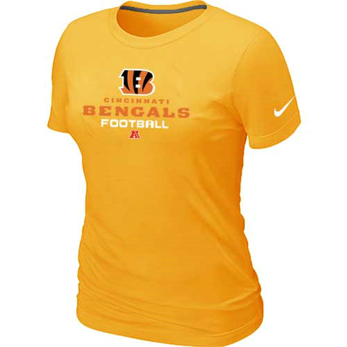 Nike Cincinnati Bengals Women's Critical Victory NFL T-Shirt - Yellow